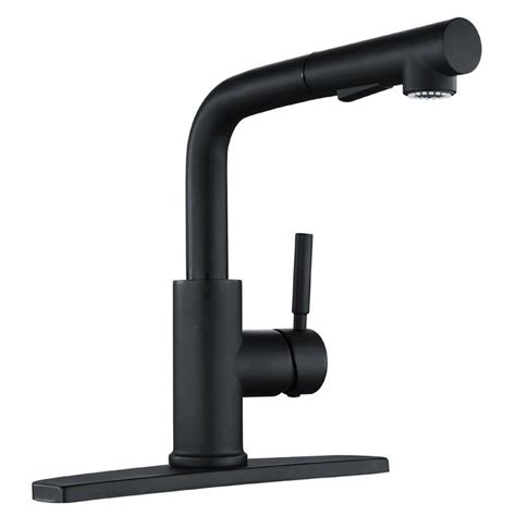 The cheapest faucets cost somewhere around $50. Peppermint Matte Black Kitchen Sink Faucet with Pull Down ...