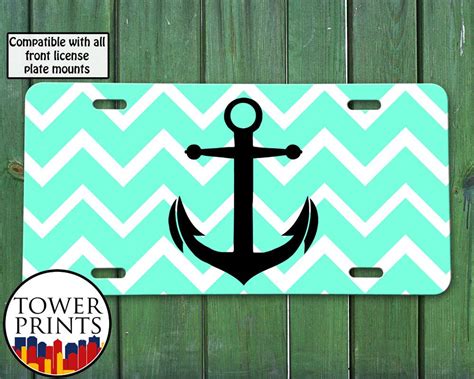 Anchor Mint Chevron Nautical Design Navy Tumblr Inspired Cute Custom