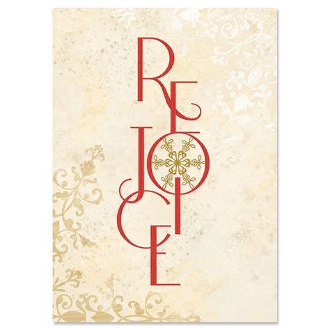 This listing is for a set of cards of religious cards for many occasions. Rejoice Snowflake Religious Christmas Cards | Current Catalog