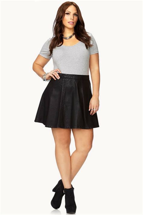 Plus Size Pleated Black Skirt Vegan Leather Skirt From Major Name
