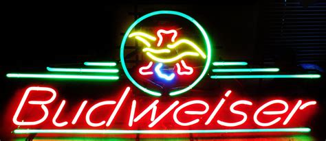 Rare Large 4ft. Budweisher Anheuser-Busch Licensed Neon Bar Sign, circa