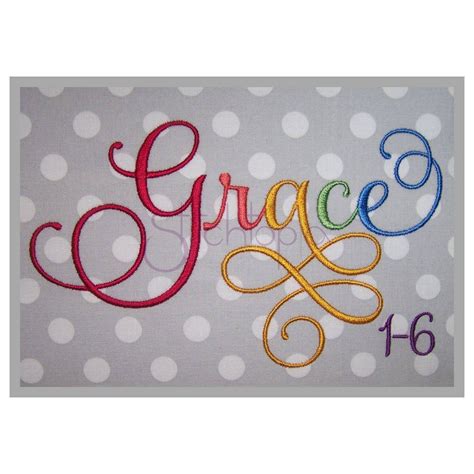 Grace 1 6 Bundle Complete Set 1 15 2 Etsy Embroidery Fonts
