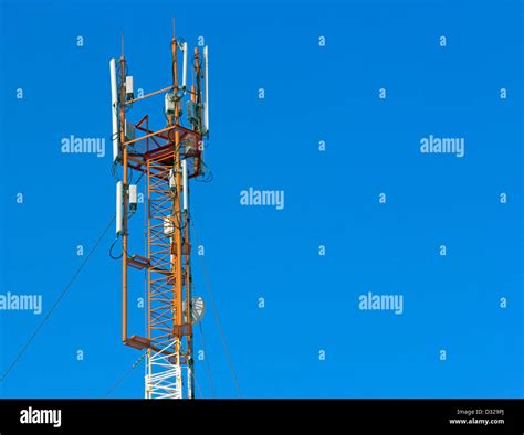 Communications Tower For Tv And Mobile Phone Signals Stock Photo Alamy