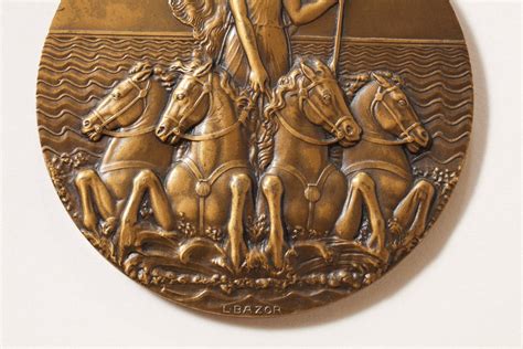 French Art Deco Bronze Medal Commemorating The Ss Latlantique 1931 For Sale At 1stdibs
