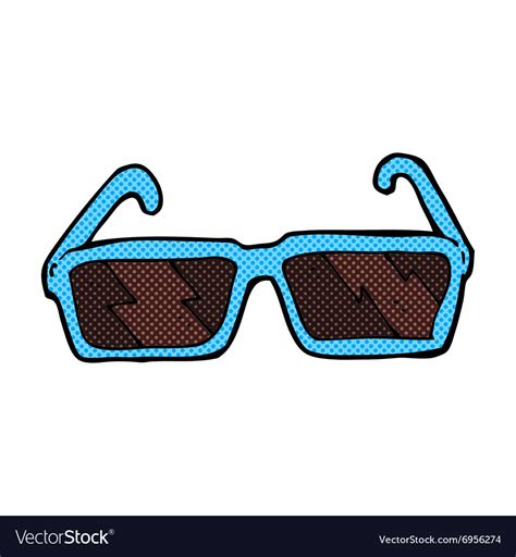 Comic Cartoon Sunglasses Royalty Free Vector Image