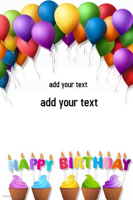 Customize 3140 Birthday Poster Templates Postermywall Promotional