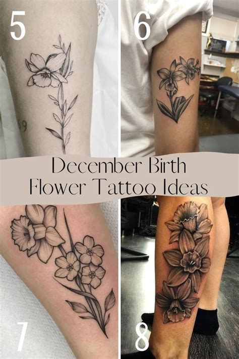 December Birth Flower Tattoo Narcissus Tattooglee Birth Flower