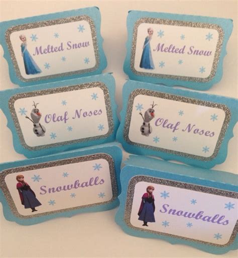 Items Similar To Frozen Tent Cards Frozen Place Cards Winter