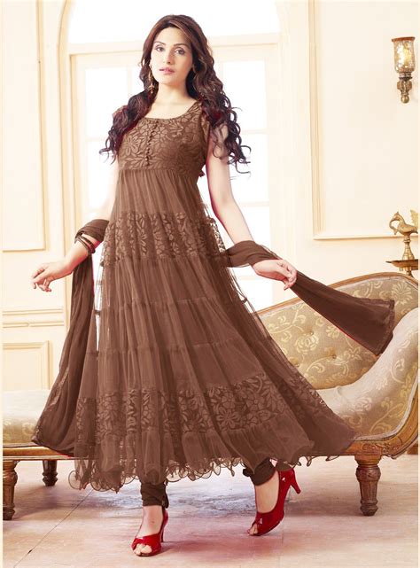 Casual And Party Wear Net Anarakali Frock With Churidar Frock For Women Womens Wedding