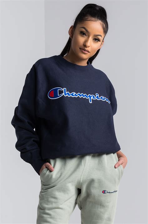 Athletic apparel is our culture, our heritage, our dna. Champion Women's Crewneck Sweatshirt in Black, White, Grey ...