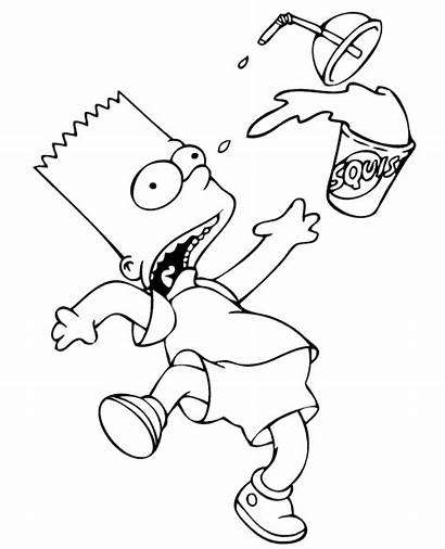 Bart Simpsons Spilled Goffo Kolorowanka Simpsonowie Simson