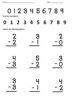 This section of math worksheets is geared towards helping children learn subtraction. Touch Points Math Single Digit Subtraction by Jason Simco | TpT