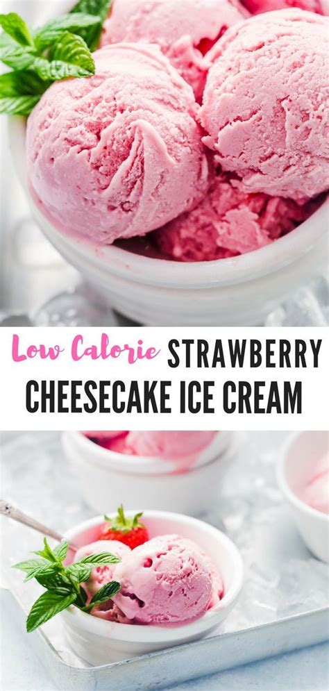 5 best low calorie ice creams in market. Healthy Strawberry Cheesecake Ice cream ( Low Calorie ...