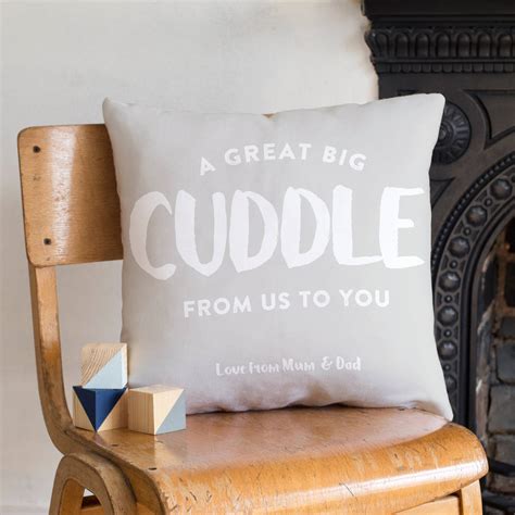 Cuddle From Me To You Personalised Cushion T By The Drifting Bear Co