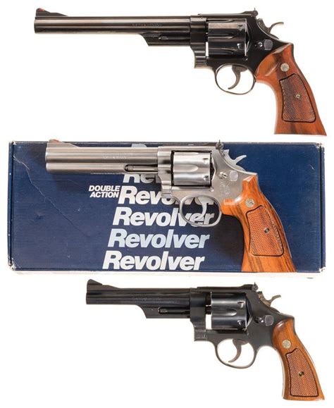 Three Smith And Wesson Double Action Revolvers A Sandw Model 29 2 Revolver