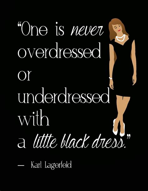 Little Black Dress Karl Lagerfeld Quote Art Printable Haciendo Designs
