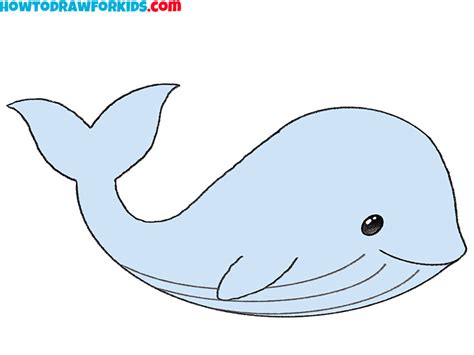 How To Draw A Blue Whale Easy Drawing Tutorial For Kids