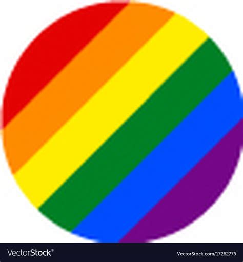 Rainbow Pride Flag Lgbt Movement In Circle Shape Vector Image