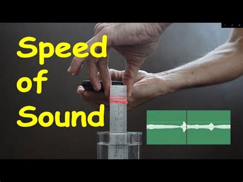 Of sound c in air, or other gasses, by observing. Calculate Speed of Sound - YouTube