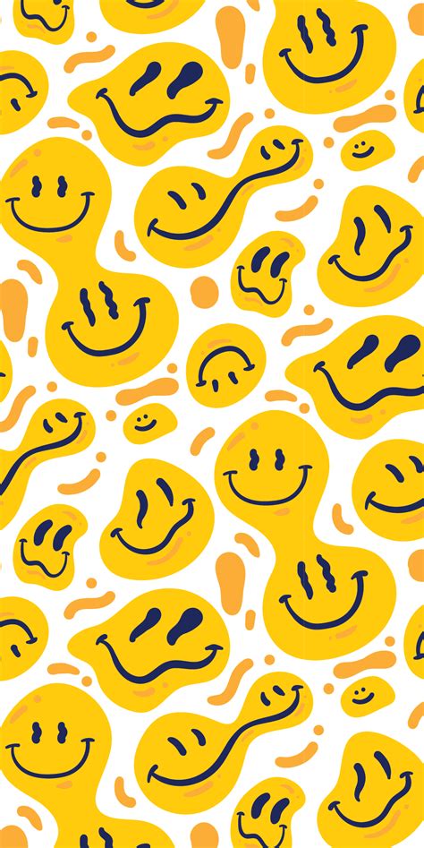 An Image Of Many Smiley Faces On A White Background