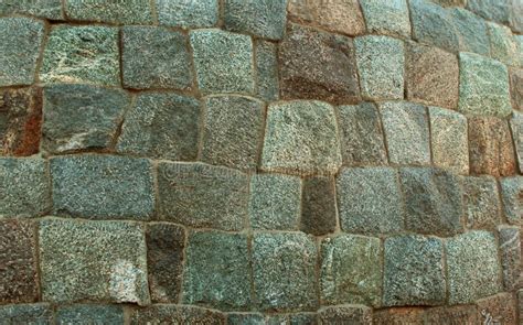 Granite Stone Block Ancient Fort Wall Texture Background Stock Image