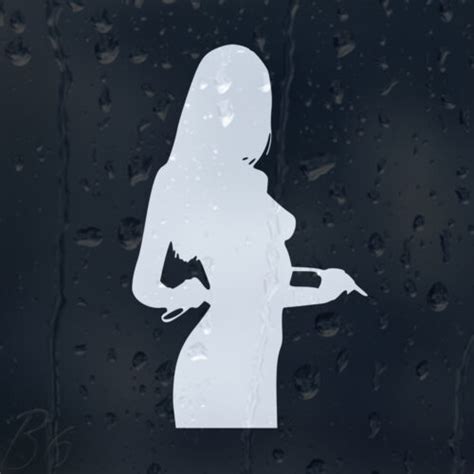Naked Sexy Girl In White Car Or Laptop Womans Decal Vinyl Sticker Many Colours EBay