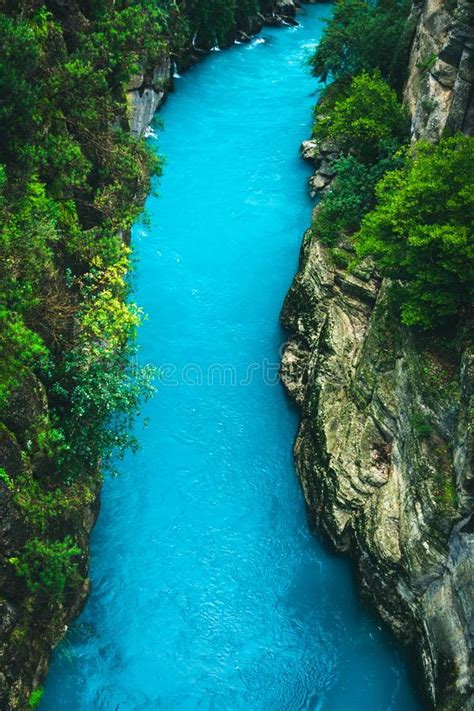 Amazing River Landscape From Turkey Forest Background At