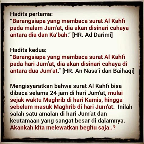Salah satu manfaat membaca surat yasin ialah mendapatkan cahaya ketika di hari akhir nanti. Apa Manfaat Membaca Surah Al Kahfi Pada Hari Jumat - Bagis