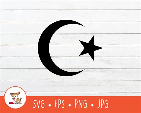 Crescent Moon And Star Svg Vector Crescent Moon And Star Clipart Moon