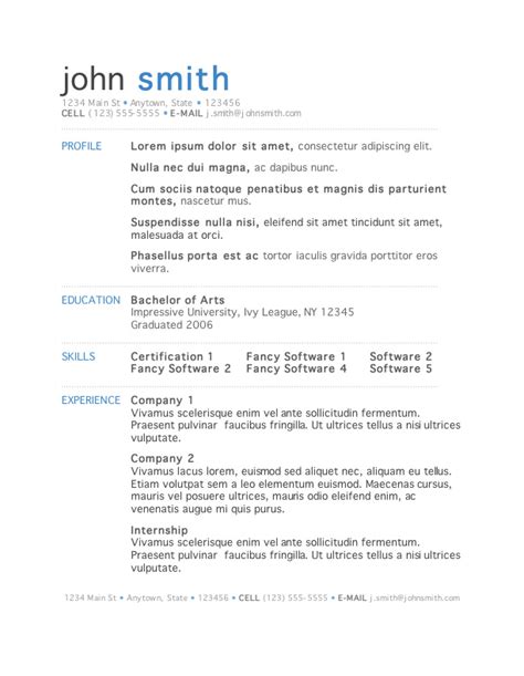 This template is easy to use and customize to fit your needs. 7 Free Resume Templates