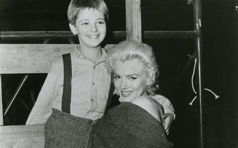 Marilyn Monroe And Tommy Rettig On The Set Of The Film River Of No Return 20th Century Fox