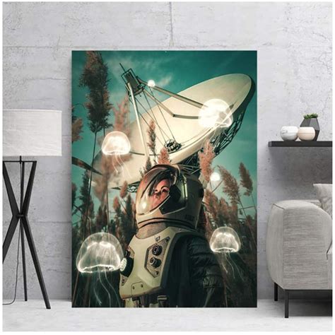 Wohnzimmer gemälde ist ein design, das sehr beliebt ist heute. ad Quallen Astronaut Leinwand HD Malerei Raumdekor Gemälde ...