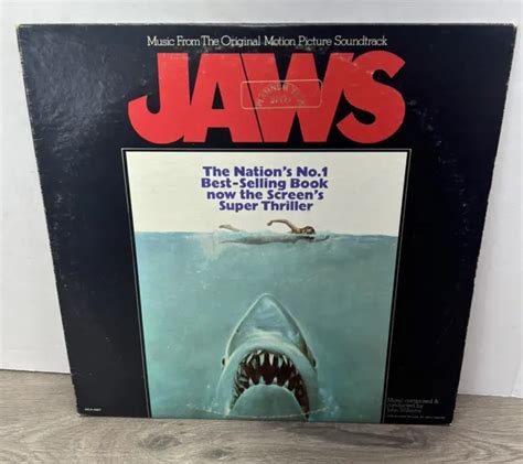 Jaws Movie Original Motion Picture Soundtrack Lp Vinyl 1975 Mca 2087