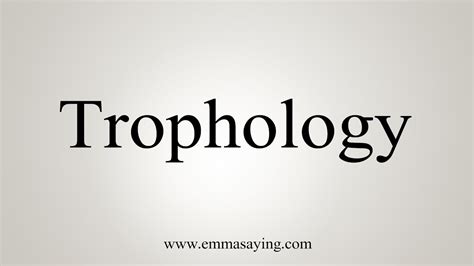 How To Say Trophology YouTube