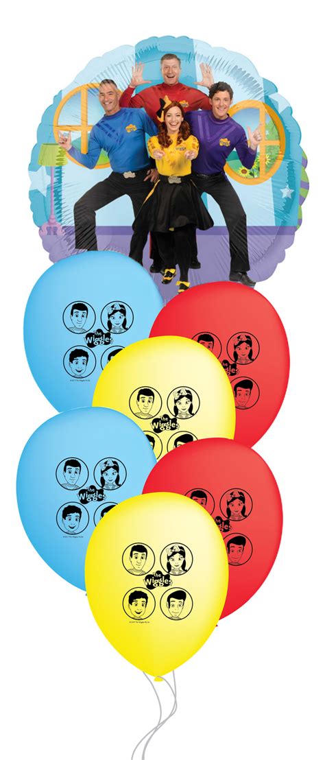 The Wiggles Party Supplies 1x Foil 6x Latex Balloon Bouquet Anthony