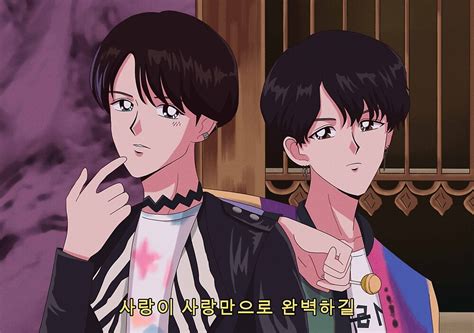 We have an extensive collection of amazing background images carefully chosen by our community. "BTS Suga J-hope - Fake Love 90's anime" by hanavbara ...
