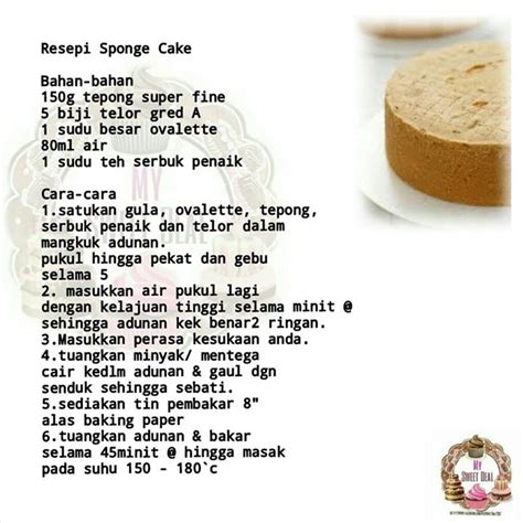 An exceptional yet simple vanilla sponge cake made with pantry staples. nicelyGarden: Koleksi Resepi Pelbagai Kek