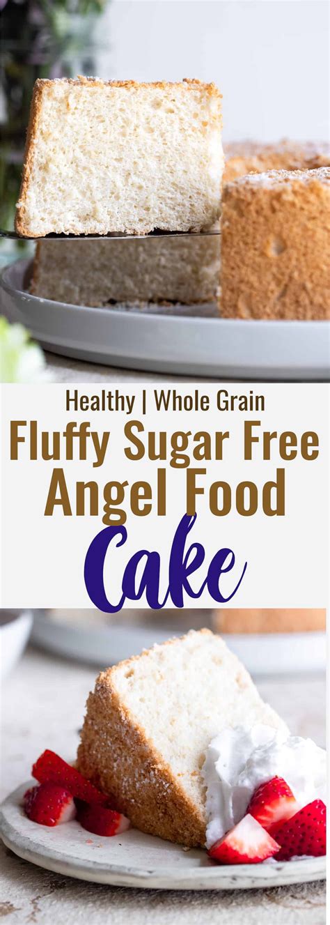 I recommend that you serve this angel food cake dessert while the cake's still warm, fresh from its trip under the broiler. Sugar Free Angel Food Cake - This whole grain, healthy and sugar free Angel … (With images ...