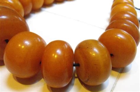 Antique African Amber Trade Beads Necklace Strand Large Beads Etsy