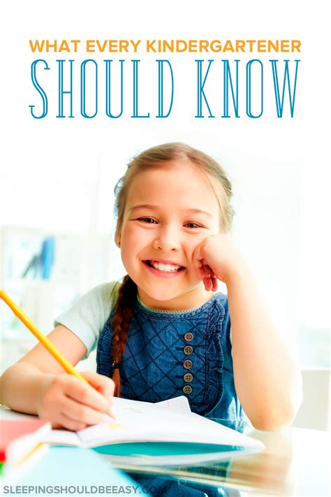 What Should A Kindergartener Know Before The Year Ends