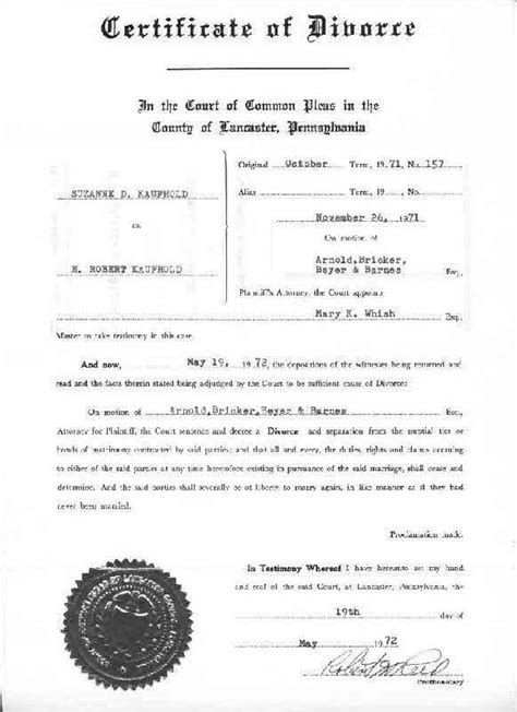 How to get your divorce decree if the country requesting your divorce decree is not a member of the hague apostille convention, then your documents may require further authentication through the u.s. Divorce Papers Pa - Free Printable Documents