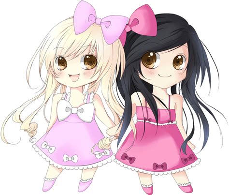 Cute Friendship Bff Two Anime Girls Two Cute Anime Girls Best Friends