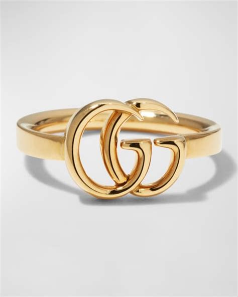 Gucci 18k Yellow Gold 13mm Gg Running Ring Neiman Marcus