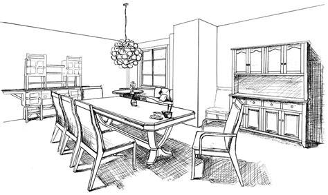 Dessins Salle à manger (Bâtiments et Architecture) à colorier