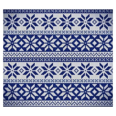 Blue Nordic Fabric Pattern Vector Free Download