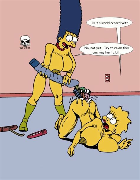 Rule 34 Anal Insertion Color Female Female Only Human Lisa Simpson Marge Simpson Multiple