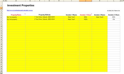Buy To Let Investment Spreadsheet Inside Rental Investment Property