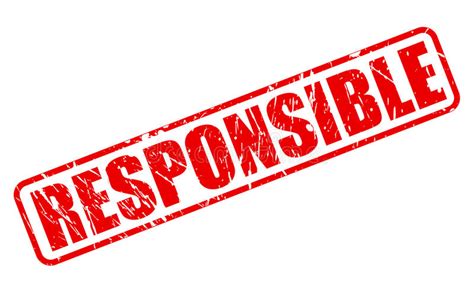 Responsible Red Stamp Text Stock Illustration Illustration Of Immoral