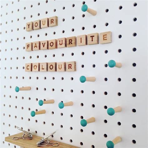 Pegboard Styling Letters £1800 Wooden Pegboard Photo Wall Letters