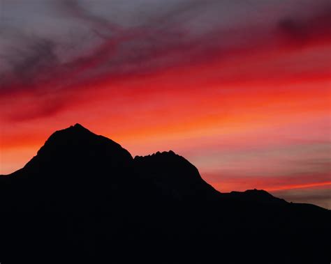1280x1024 Sunset Mountains Red Sky 5k 1280x1024 Resolution Hd 4k
